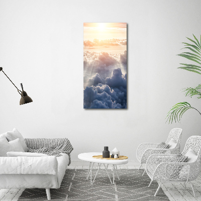 Picture canvas print Flight over the clouds