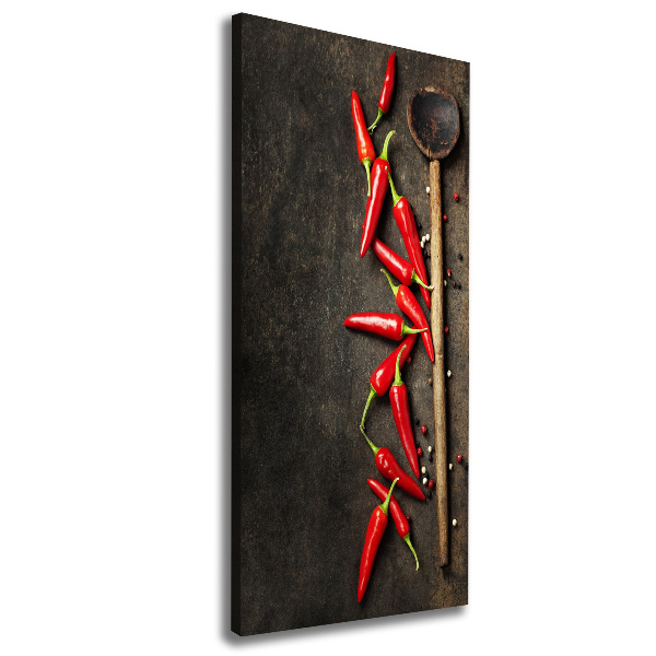 Wall art canvas large Chilli peppers