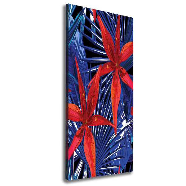 Wall art canvas Tropical flowers