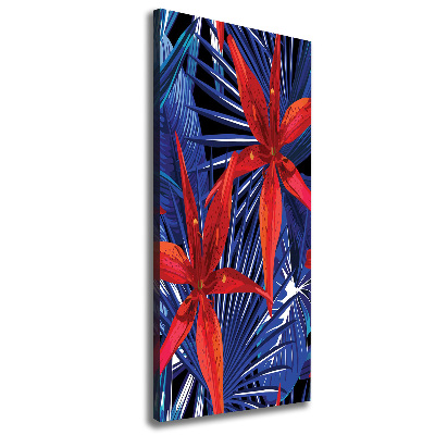 Wall art canvas Tropical flowers