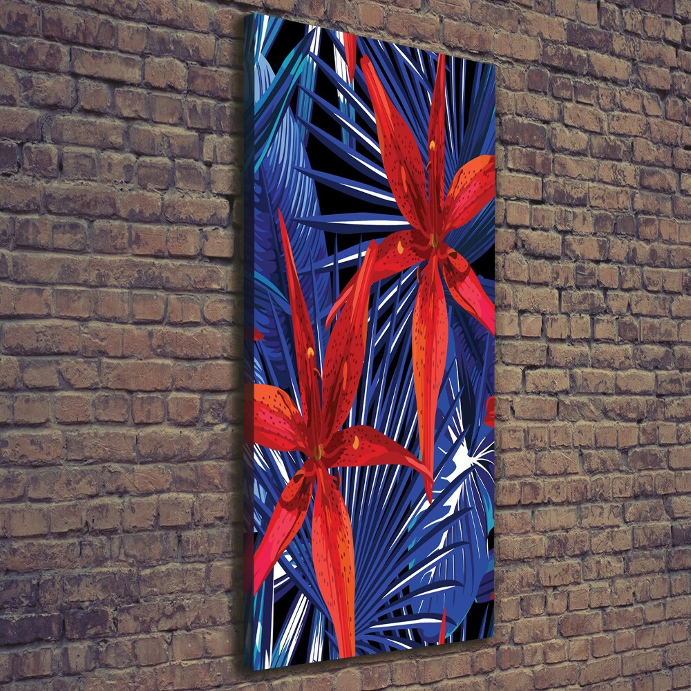 Wall art canvas Tropical flowers