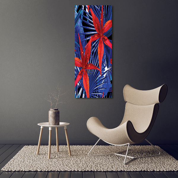 Wall art canvas Tropical flowers