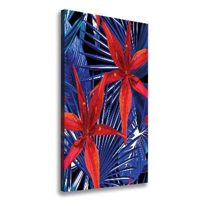 Wall art canvas Tropical flowers