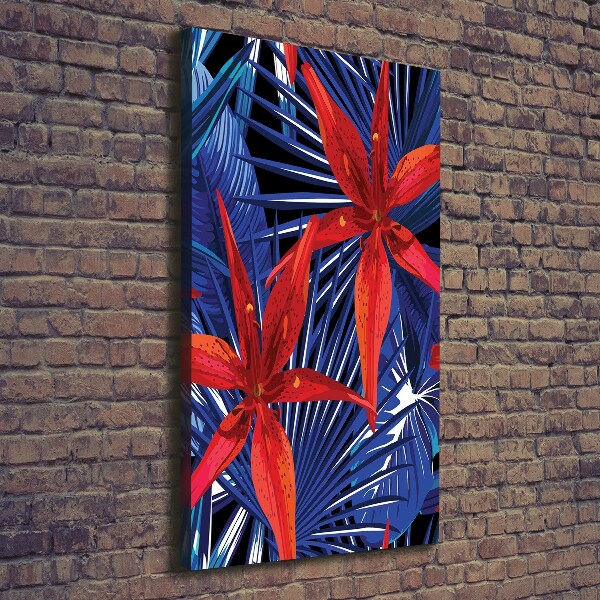 Wall art canvas Tropical flowers