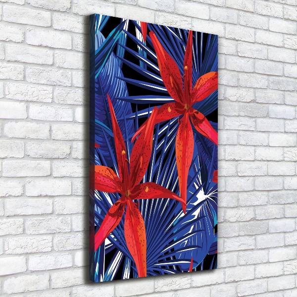 Wall art canvas Tropical flowers