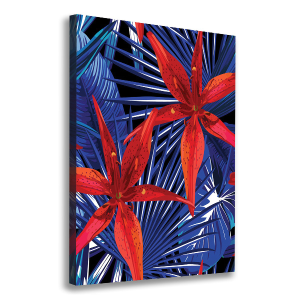 Wall art canvas Tropical flowers