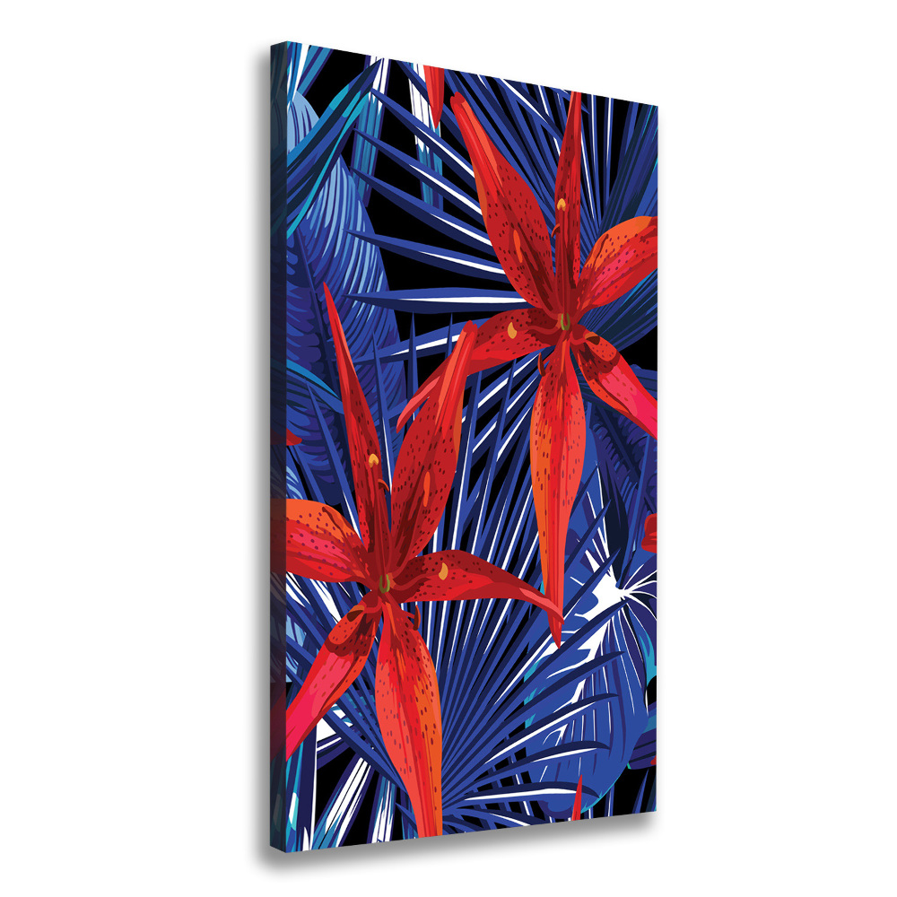 Wall art canvas Tropical flowers