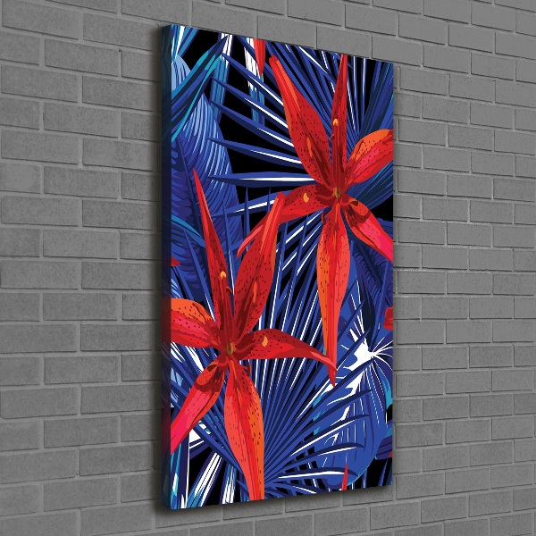 Wall art canvas Tropical flowers