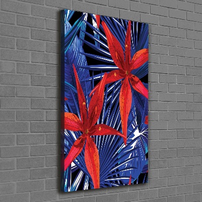 Wall art canvas Tropical flowers