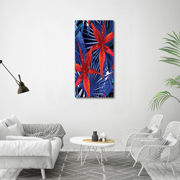 Wall art canvas Tropical flowers