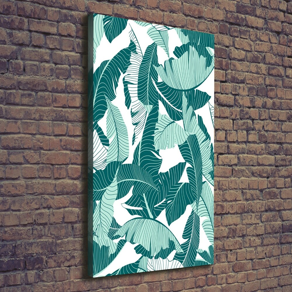 Picture canvas print Tropical leaves