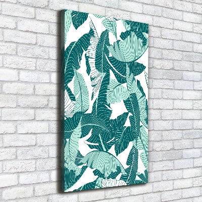 Picture canvas print Tropical leaves