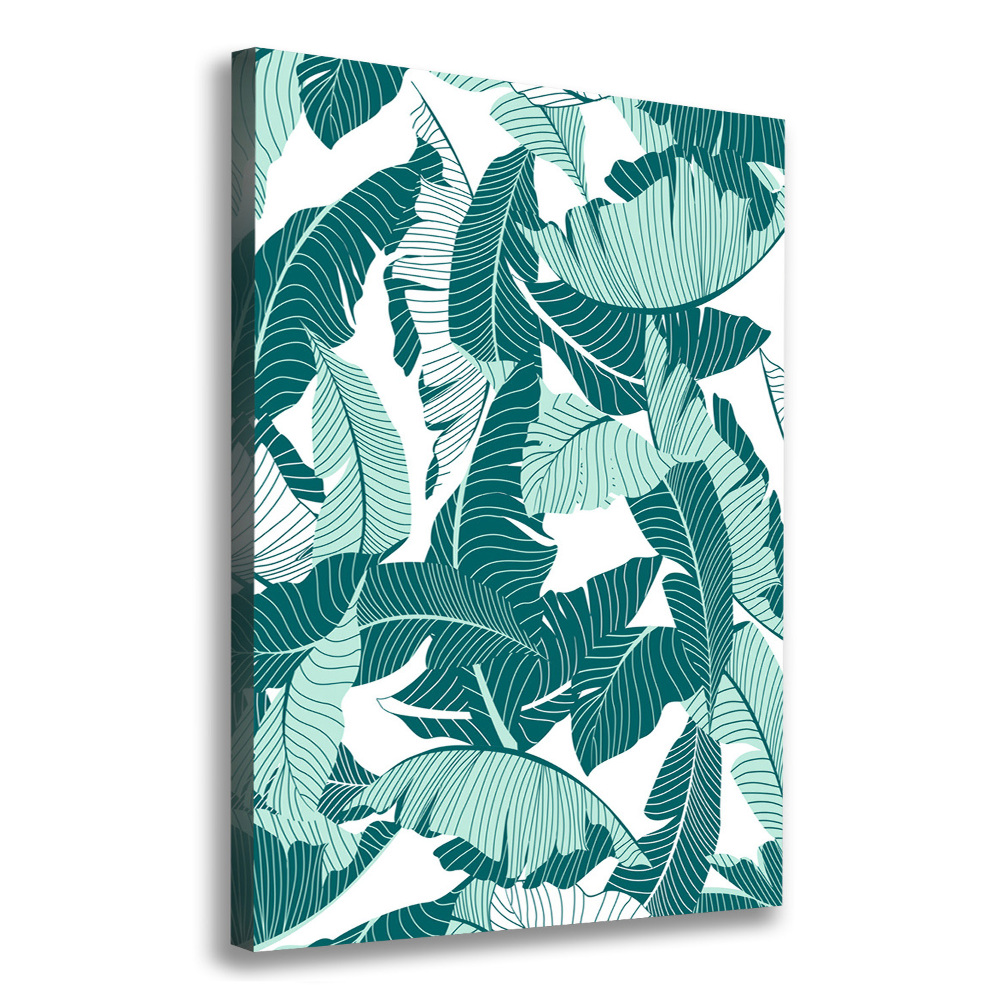 Picture canvas print Tropical leaves