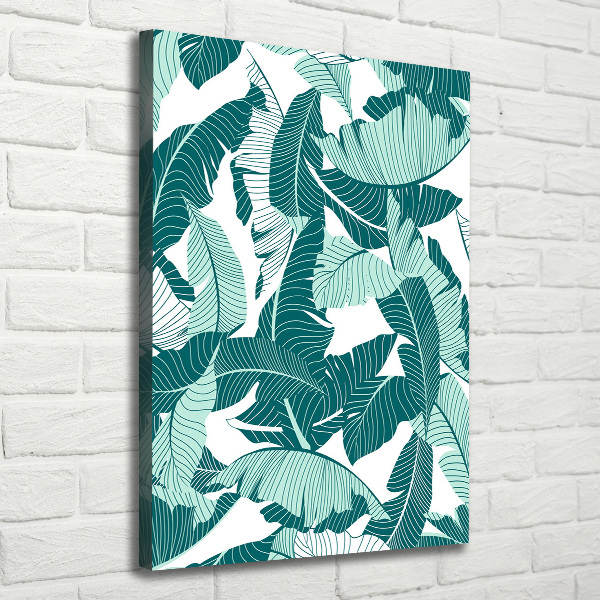 Picture canvas print Tropical leaves