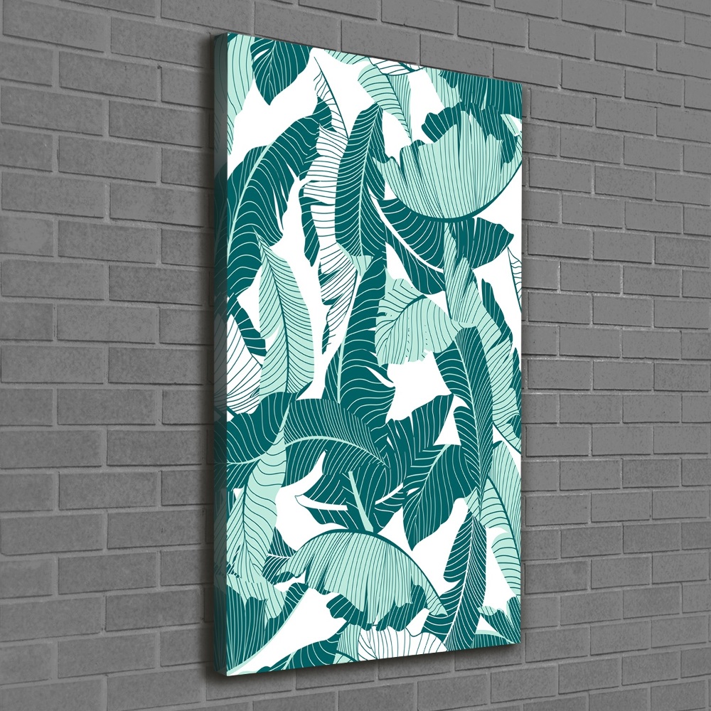 Picture canvas print Tropical leaves