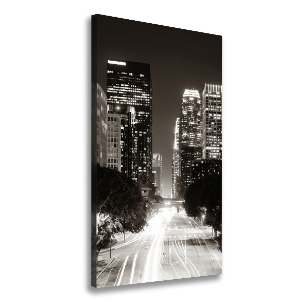 Canvas wall art Los Angeles at night