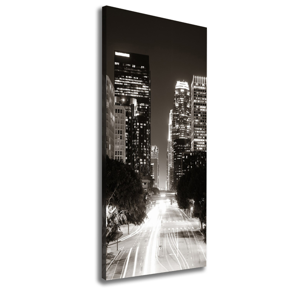 Canvas wall art Los Angeles at night