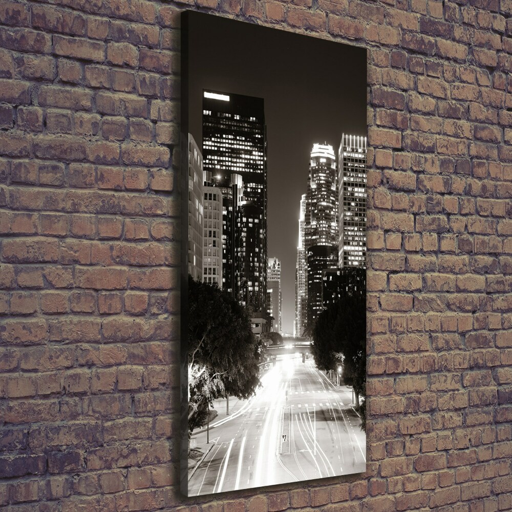 Canvas wall art Los Angeles at night