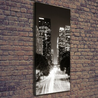 Canvas wall art Los Angeles at night