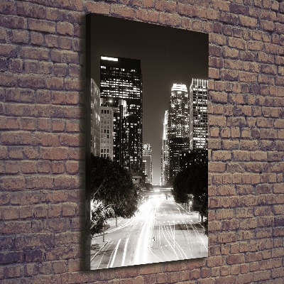 Canvas wall art Los Angeles at night