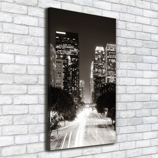 Canvas wall art Los Angeles at night