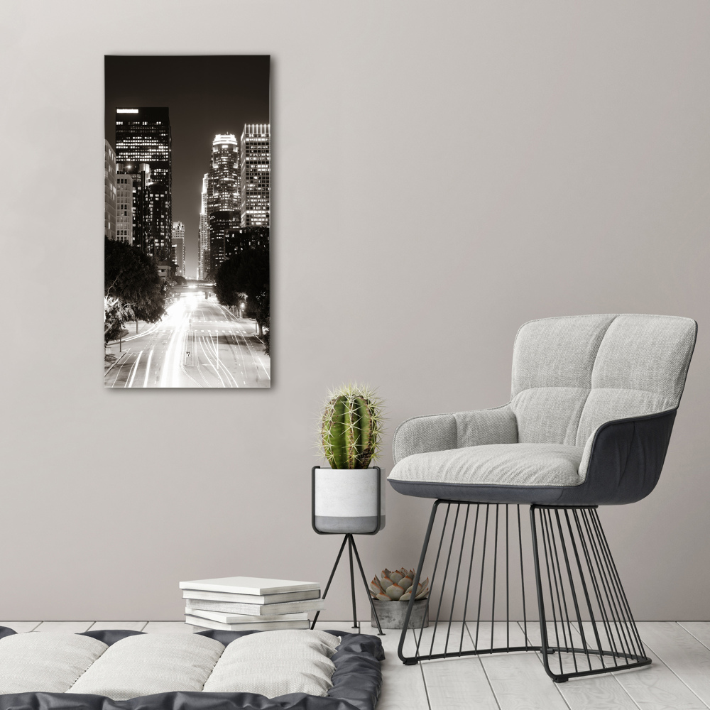 Canvas wall art Los Angeles at night