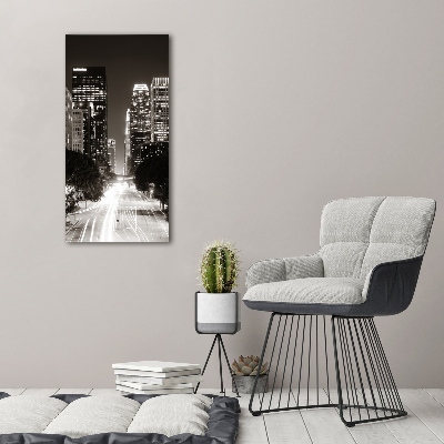 Canvas wall art Los Angeles at night