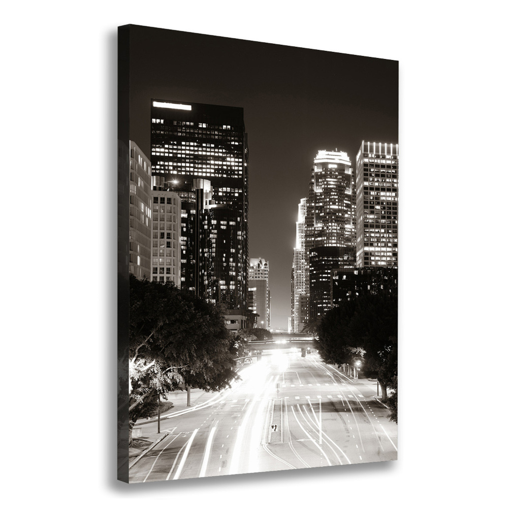 Canvas wall art Los Angeles at night