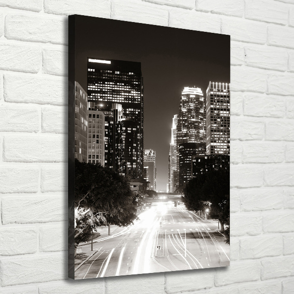 Canvas wall art Los Angeles at night