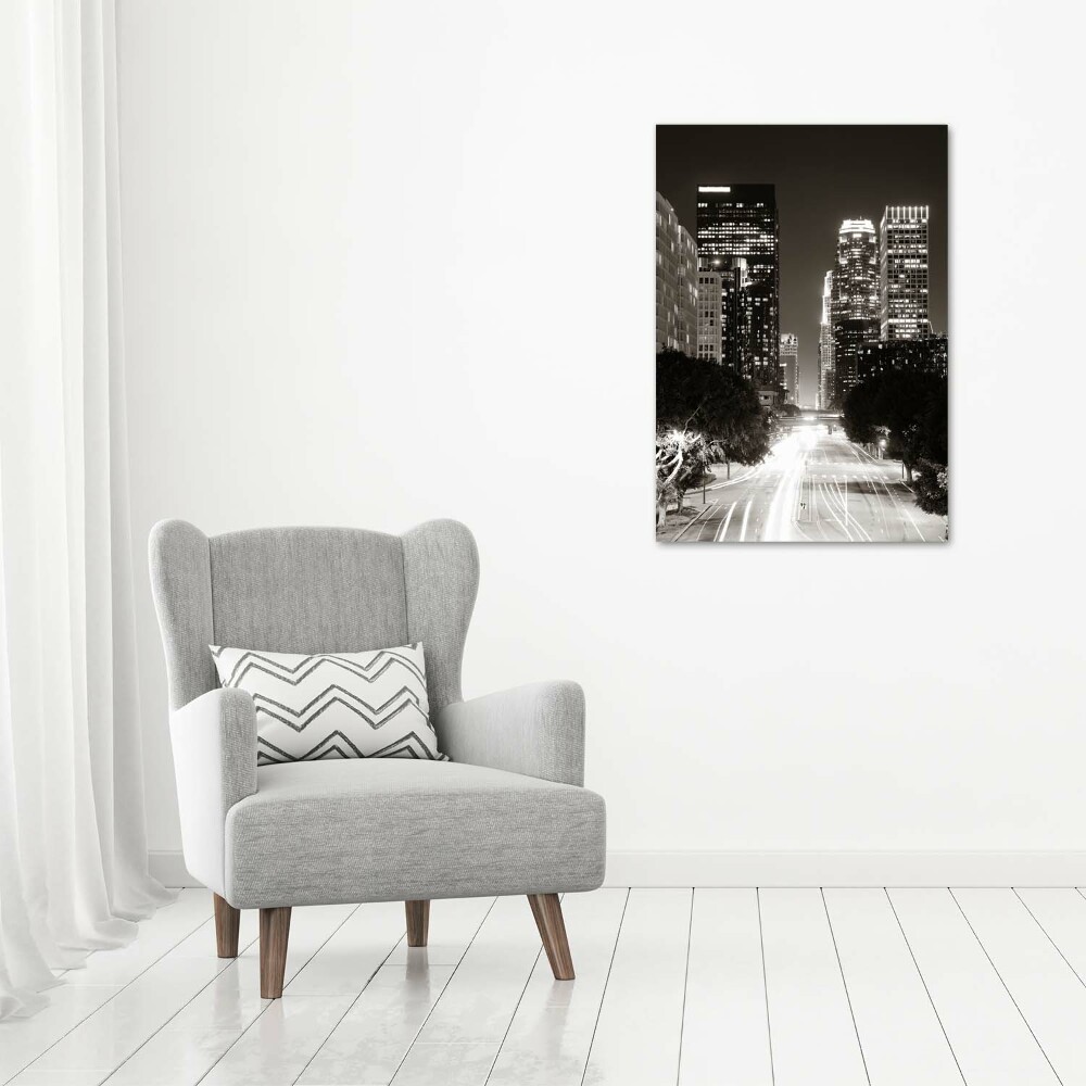 Canvas wall art Los Angeles at night