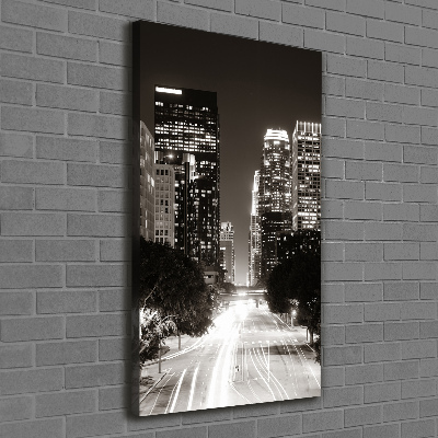 Canvas wall art Los Angeles at night