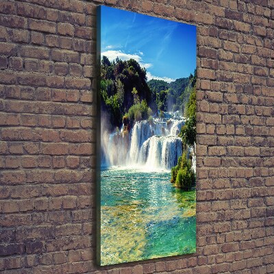 Picture canvas print KRKA waterfall