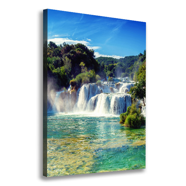 Picture canvas print KRKA waterfall