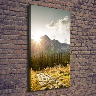 Wall art canvas Sunset of the Tatra Mountains