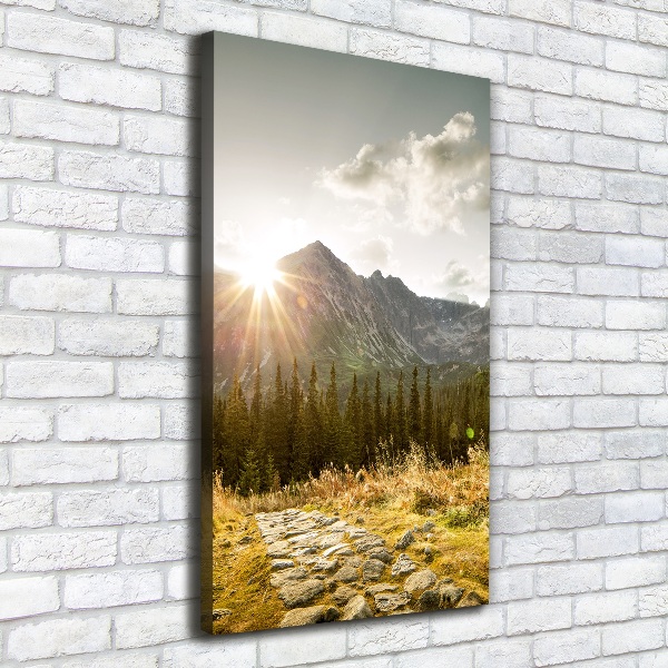 Wall art canvas Sunset of the Tatra Mountains