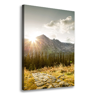 Wall art canvas Sunset of the Tatra Mountains