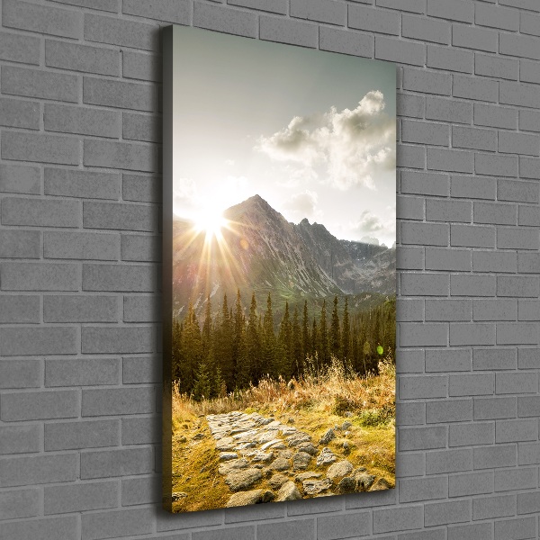 Wall art canvas Sunset of the Tatra Mountains