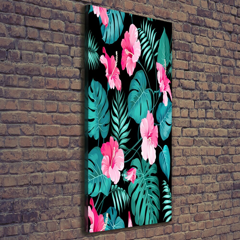 Wall art canvas Hawaiian flowers