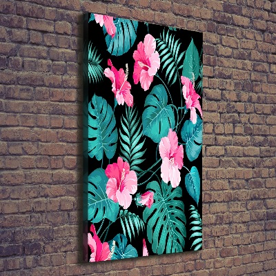 Wall art canvas Hawaiian flowers