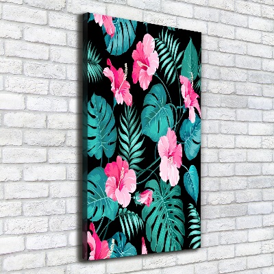 Wall art canvas Hawaiian flowers