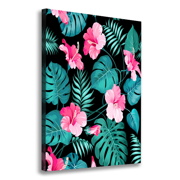 Wall art canvas Hawaiian flowers