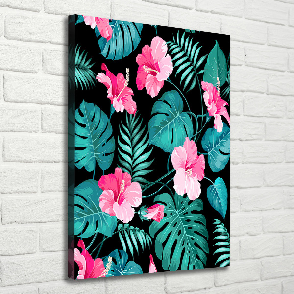 Wall art canvas Hawaiian flowers