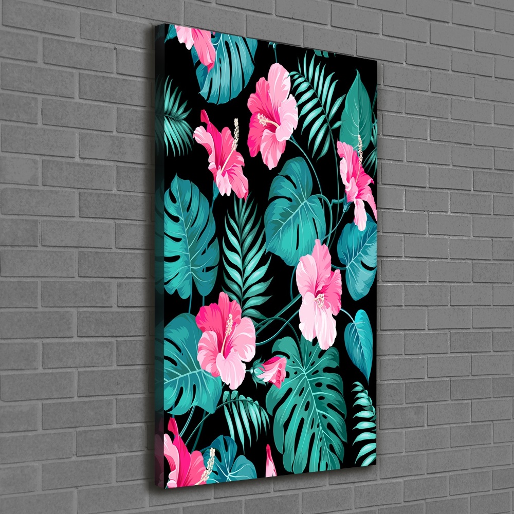 Wall art canvas Hawaiian flowers