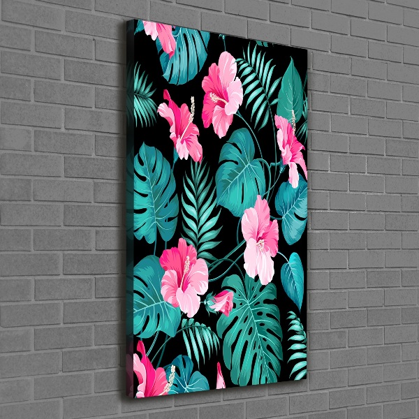 Wall art canvas Hawaiian flowers