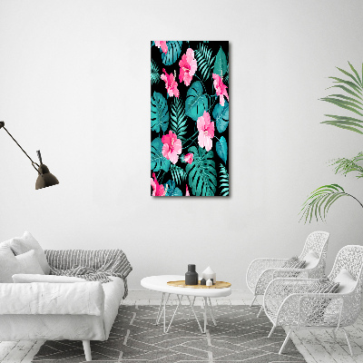 Wall art canvas Hawaiian flowers