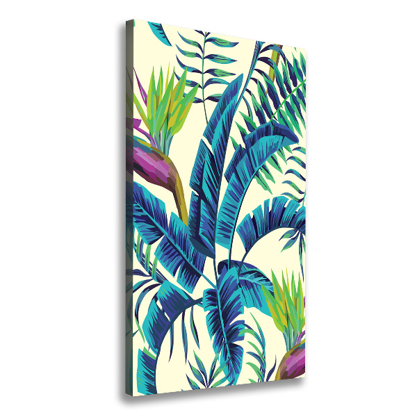 Picture canvas print Tropical leaves