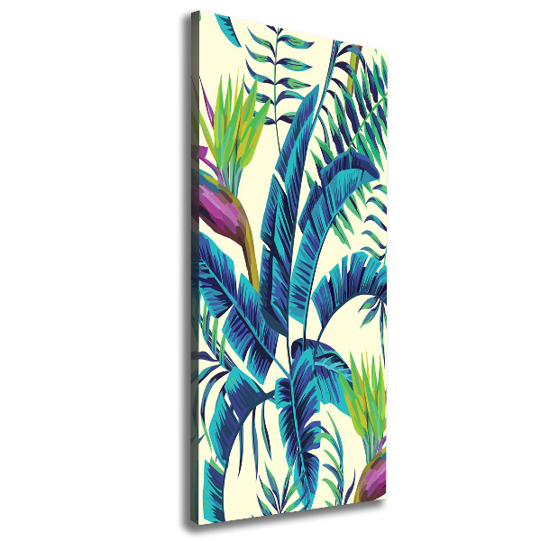 Picture canvas print Tropical leaves