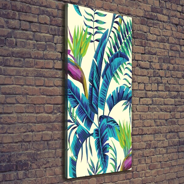 Picture canvas print Tropical leaves