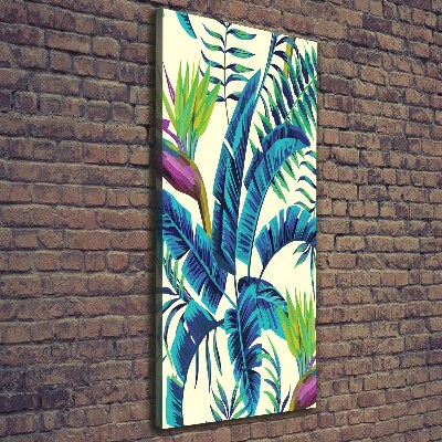 Picture canvas print Tropical leaves