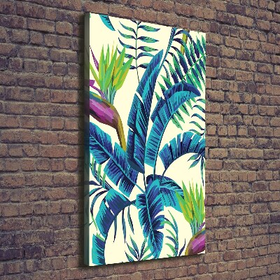 Picture canvas print Tropical leaves